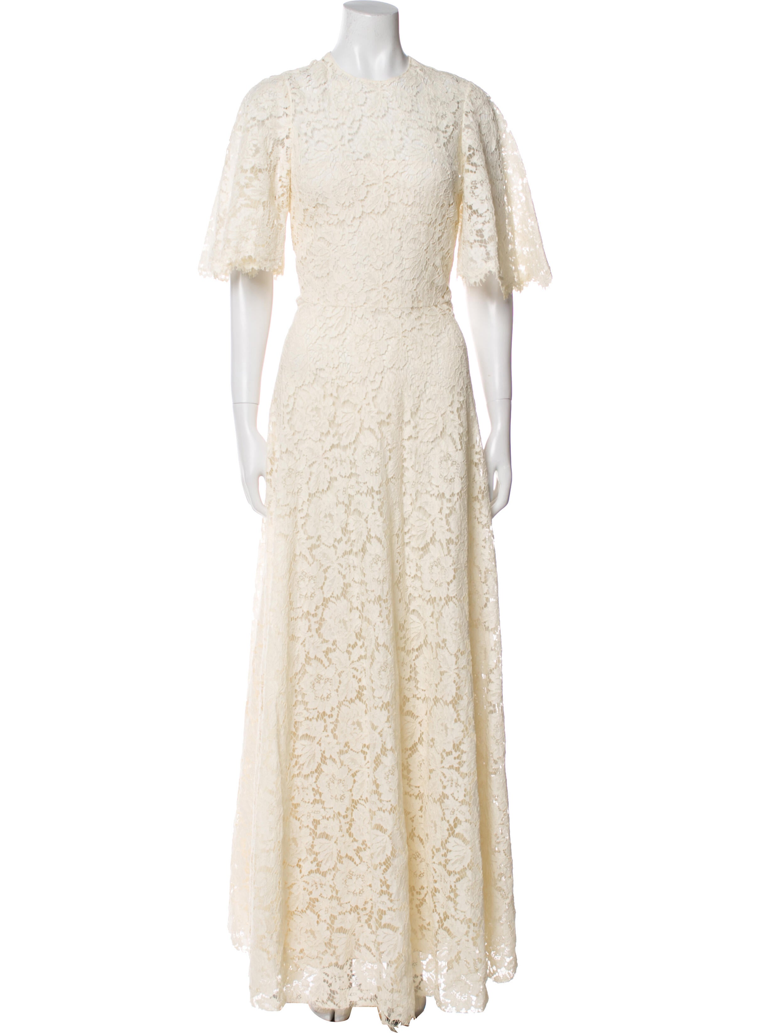 Valentino Lace Pattern Long Dress