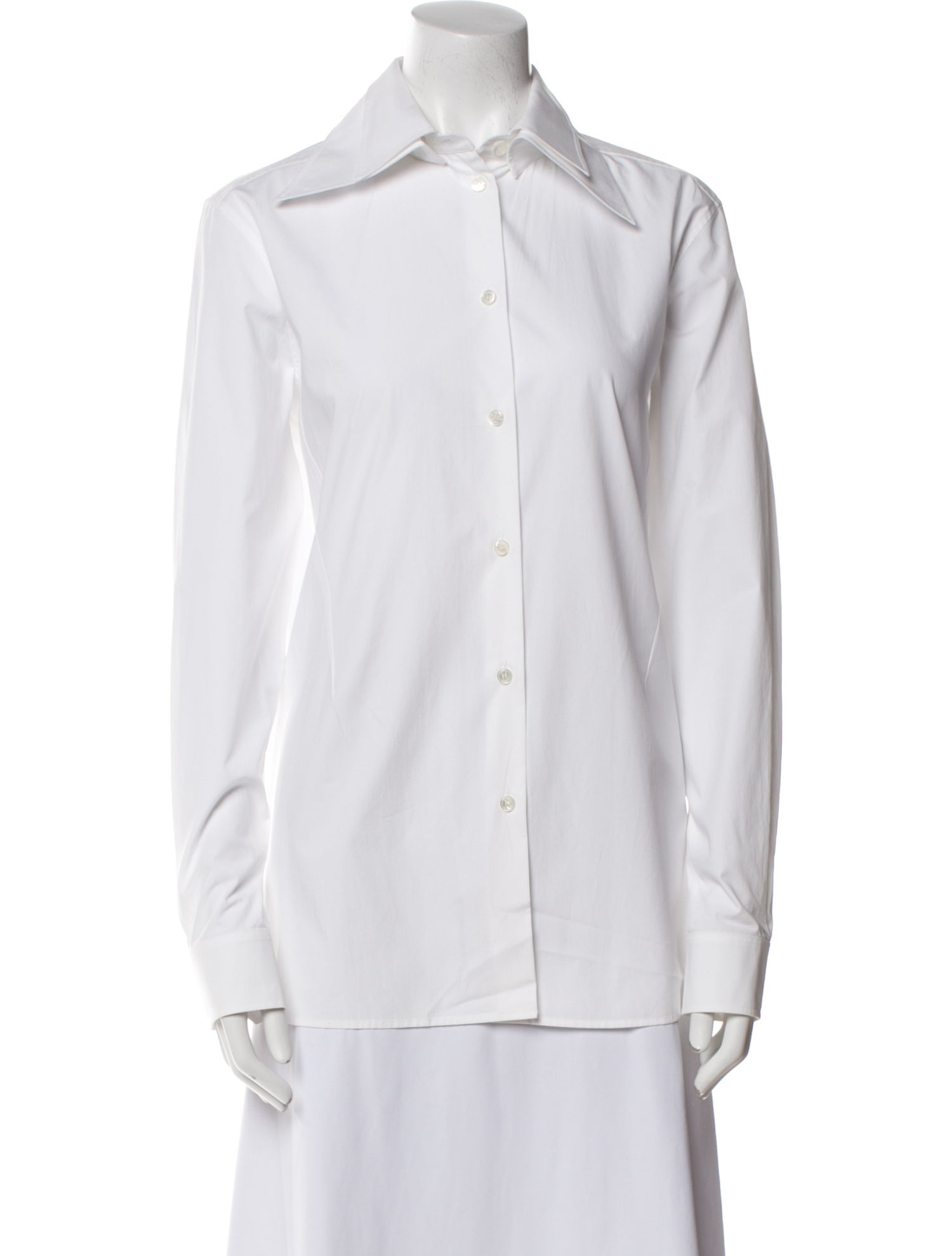 Valentino Long Sleeve Button-Up Top