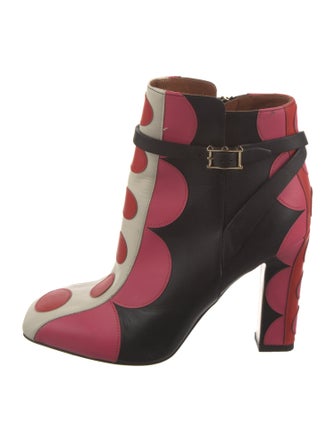 Valentino Leather Printed Boots