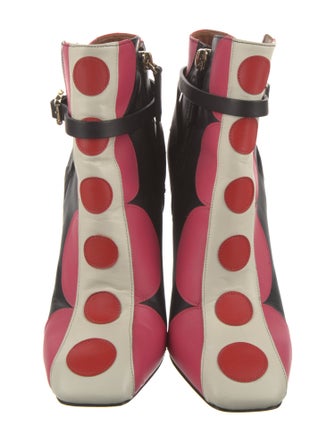 Valentino Leather Printed Boots
