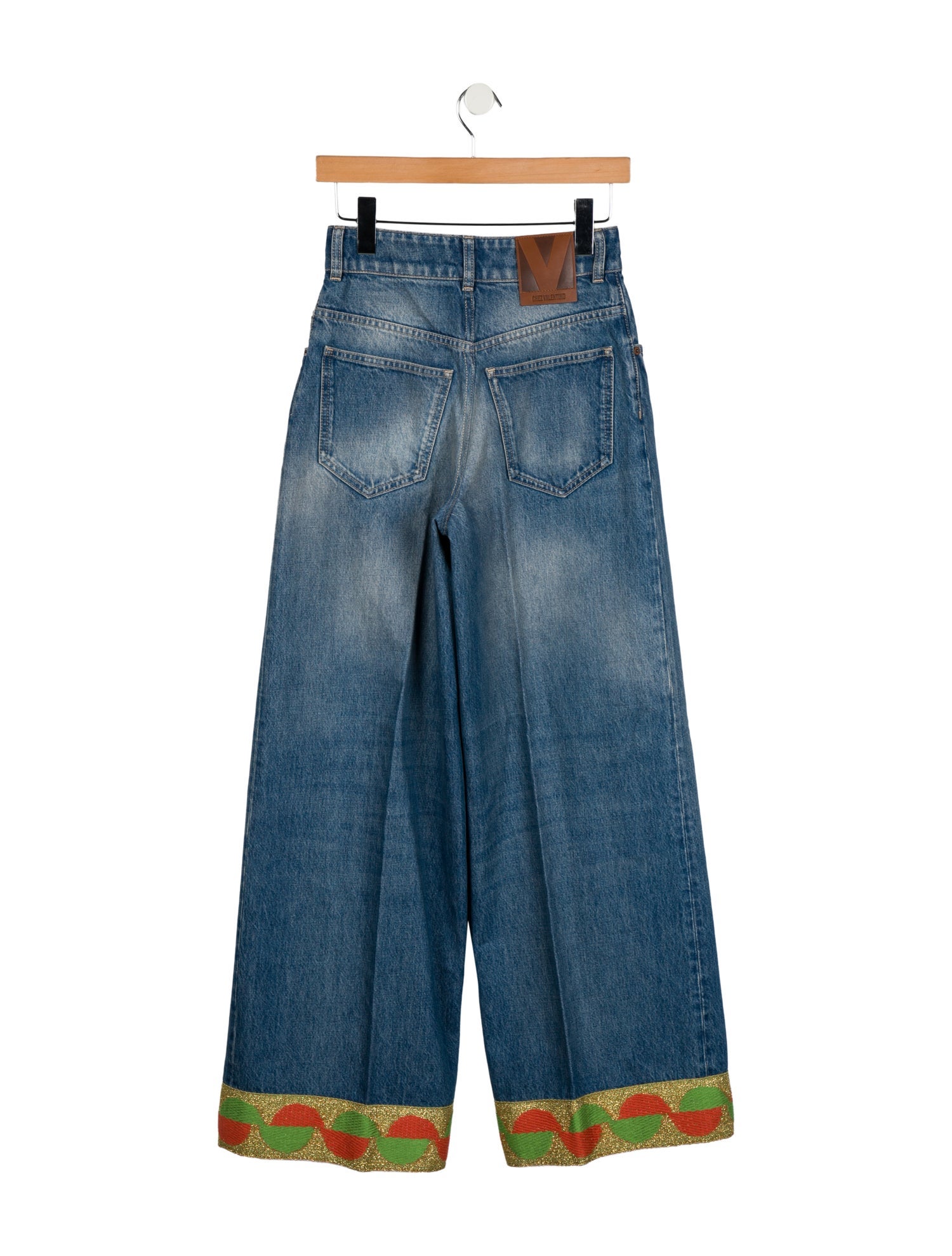 Valentino High-Rise Wide Leg Jeans