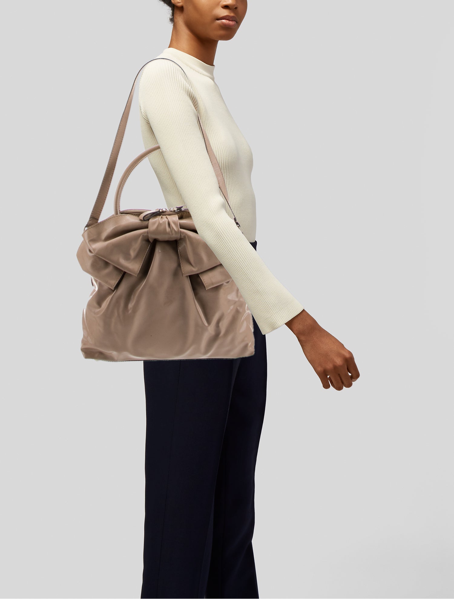 Valentino Patent Leather Top Handle Bag