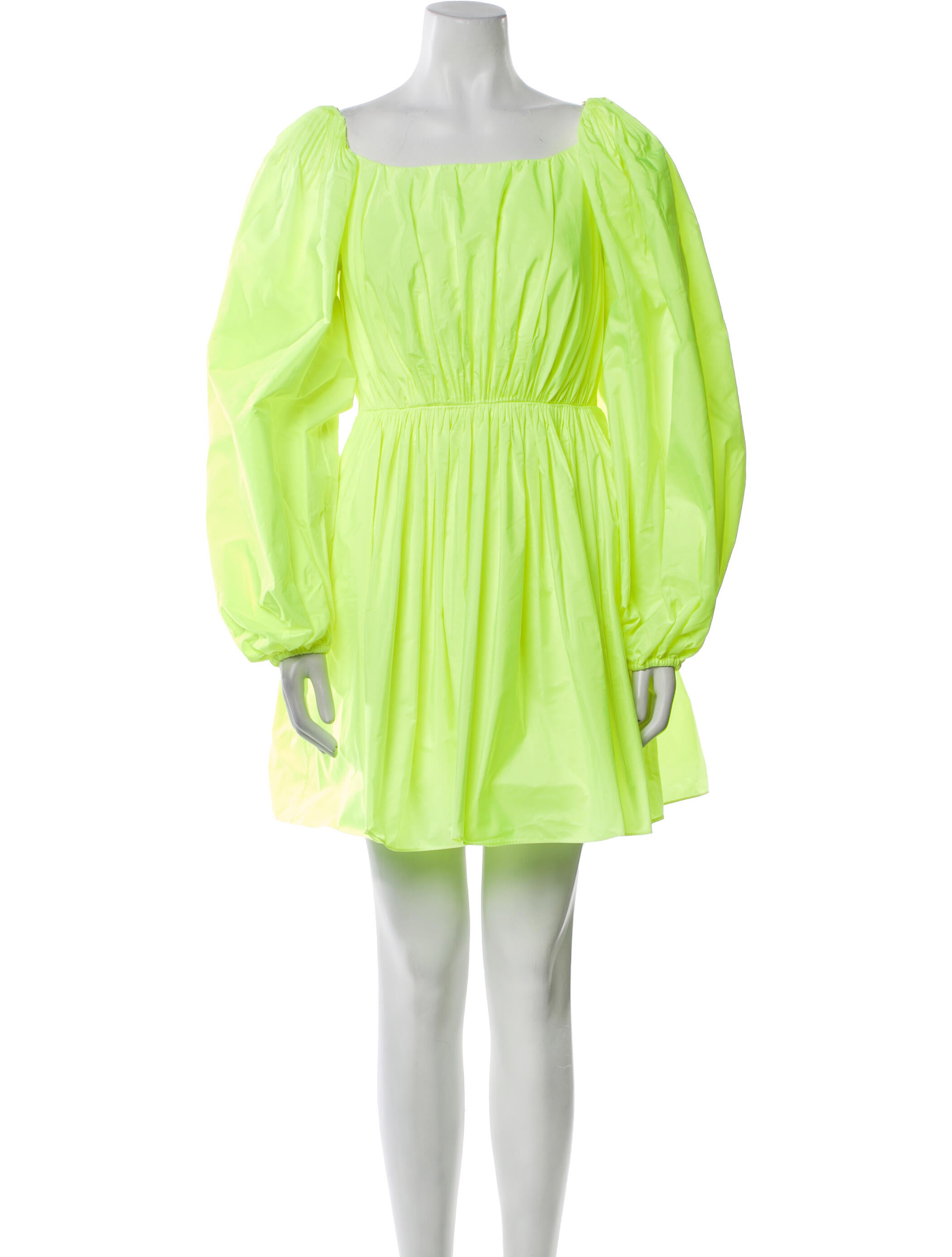 green emerald velvet dress Valentino Green Balloon Sleeve Floral Mini Dress Size IT 38 (UK 6) – Sellier main image 0