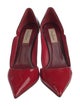 Valentino Patent Leather Scalloped Accent D'Orsay Pumps