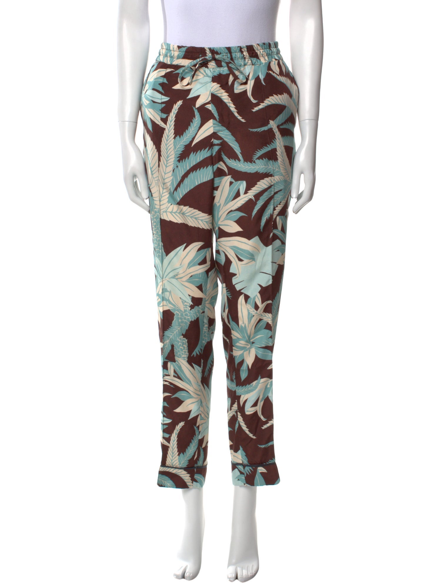 Valentino Silk Straight Leg Pants