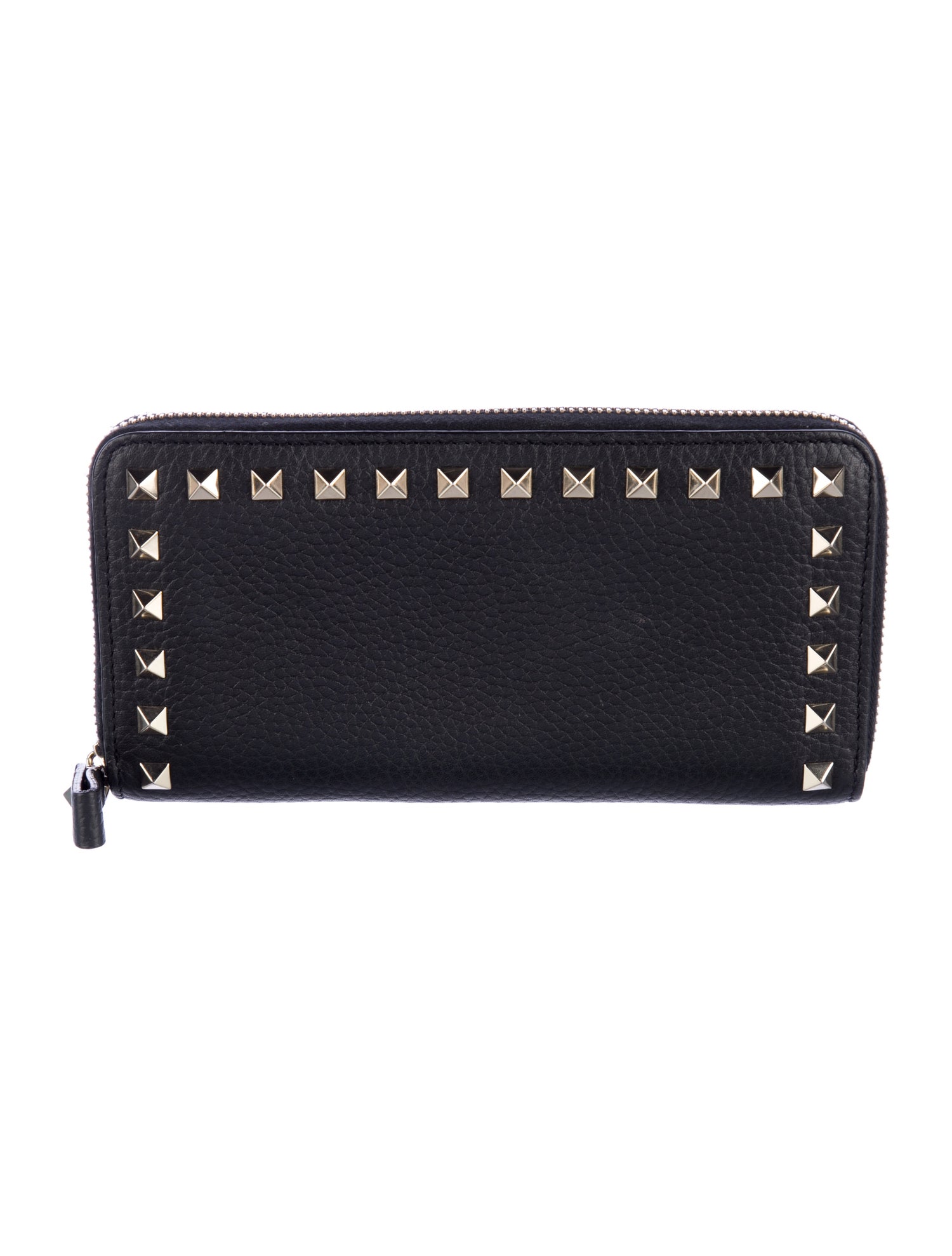 Valentino Rockstud Accents Leather Continental Wallet