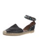 Valentino Rockstud Accents Leather Espadrilles