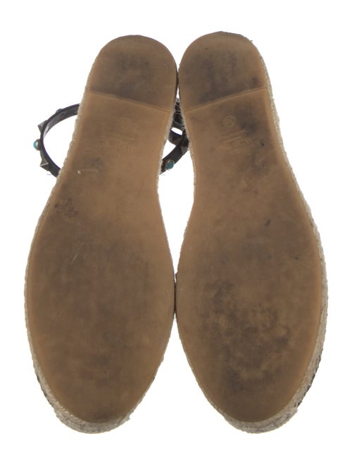 Valentino Rockstud Accents Leather Espadrilles