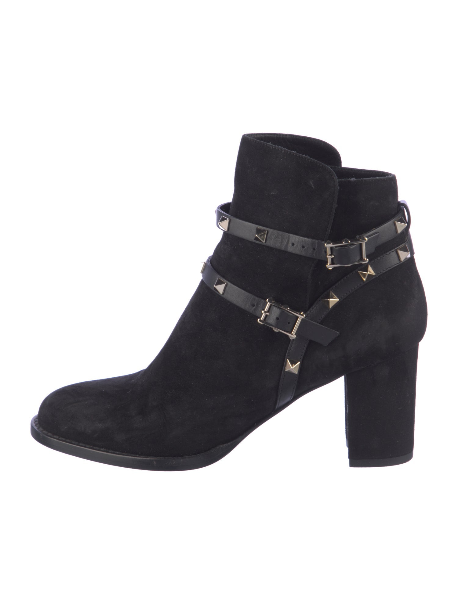 Valentino Rockstud Accents Suede Boots