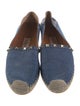 Valentino Rockstud Accents Denim Espadrilles