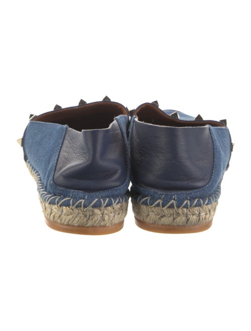 Valentino Rockstud Accents Denim Espadrilles