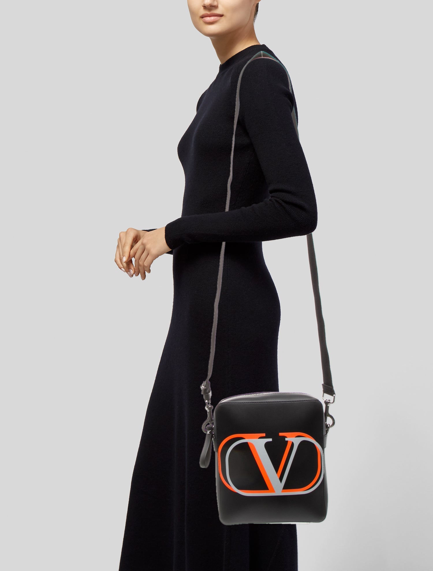 Valentino Leather Messenger Bag