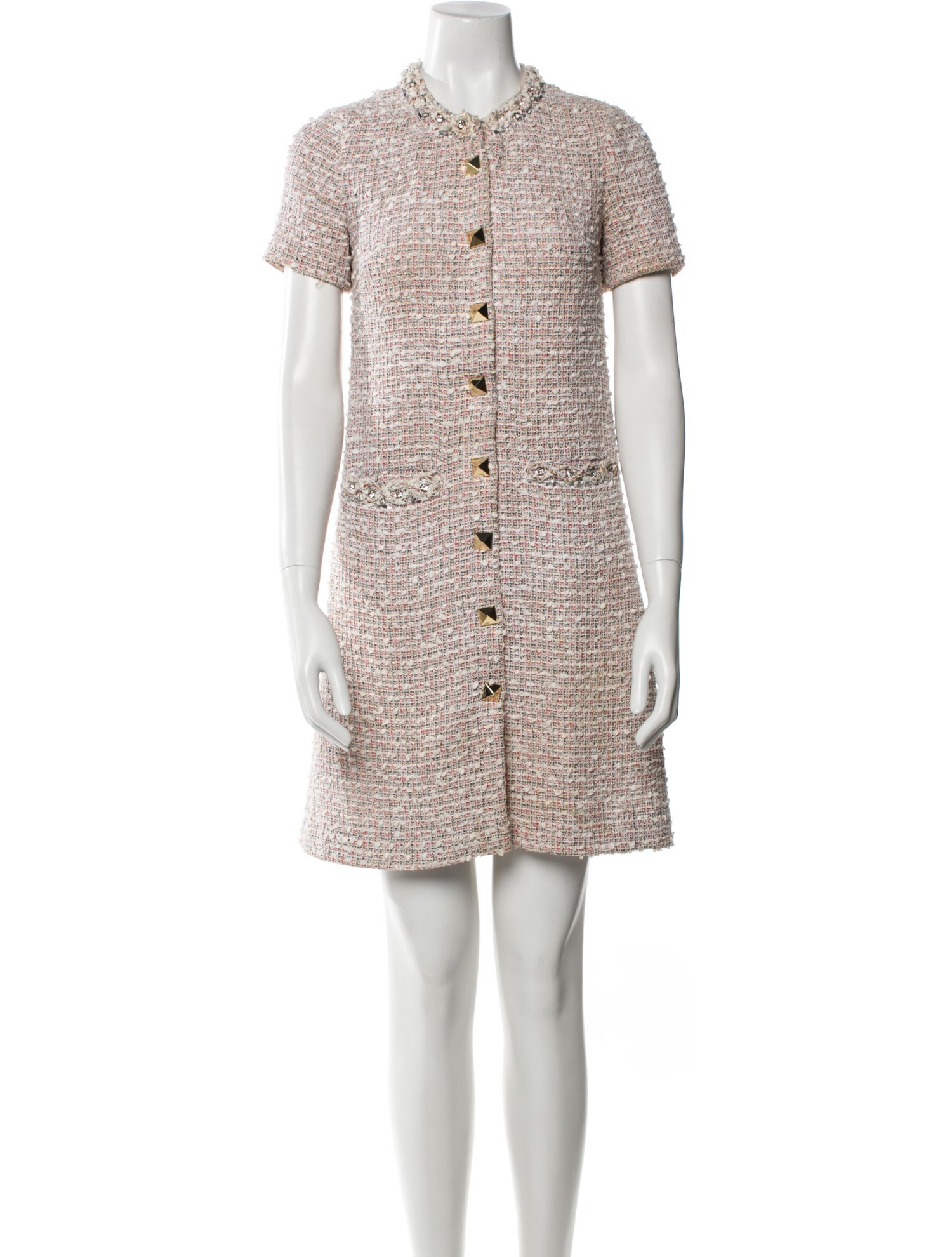 Valentino Mock Neck Mini Dress