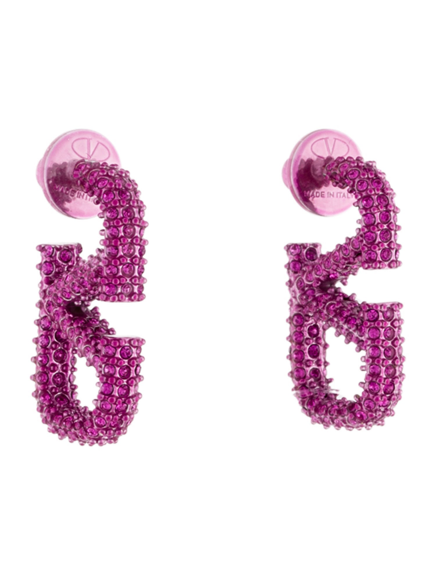 Valentino Crystal VLogo Signature Earrings