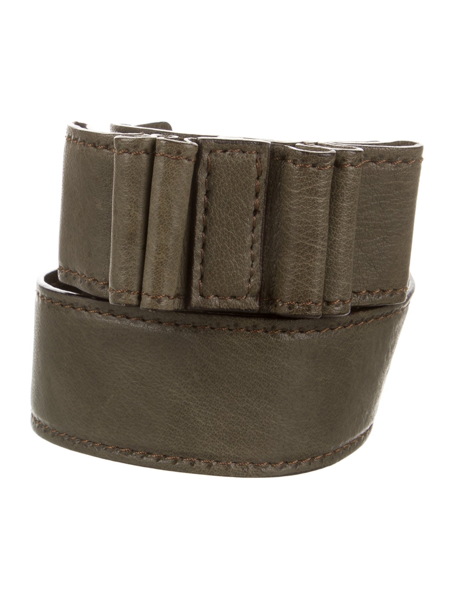 Valentino Leather Bow Accents Waist Belt