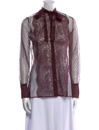 Valentino Lace Lace Pattern Button-Up Top