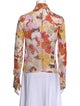 Valentino Silk Floral Print Button-Up Top