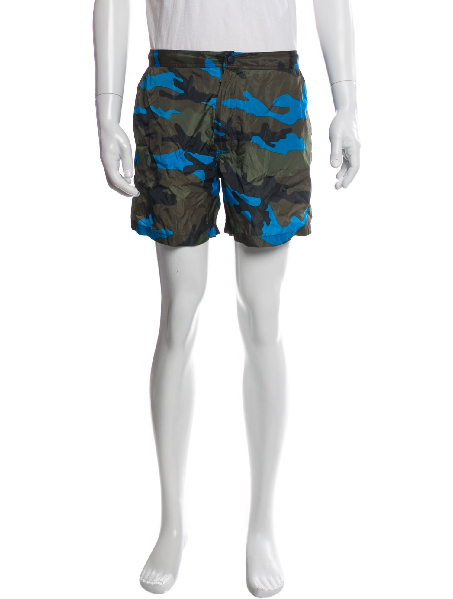 Valentino Rockstud Accents Printed Swim Trunks
