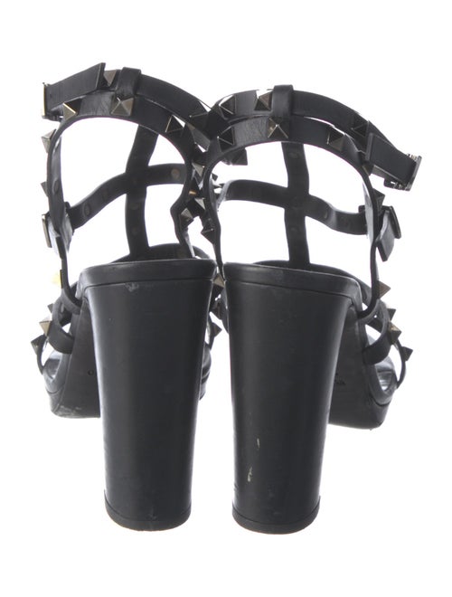 Valentino Rockstud Accents Leather Gladiator Sandals