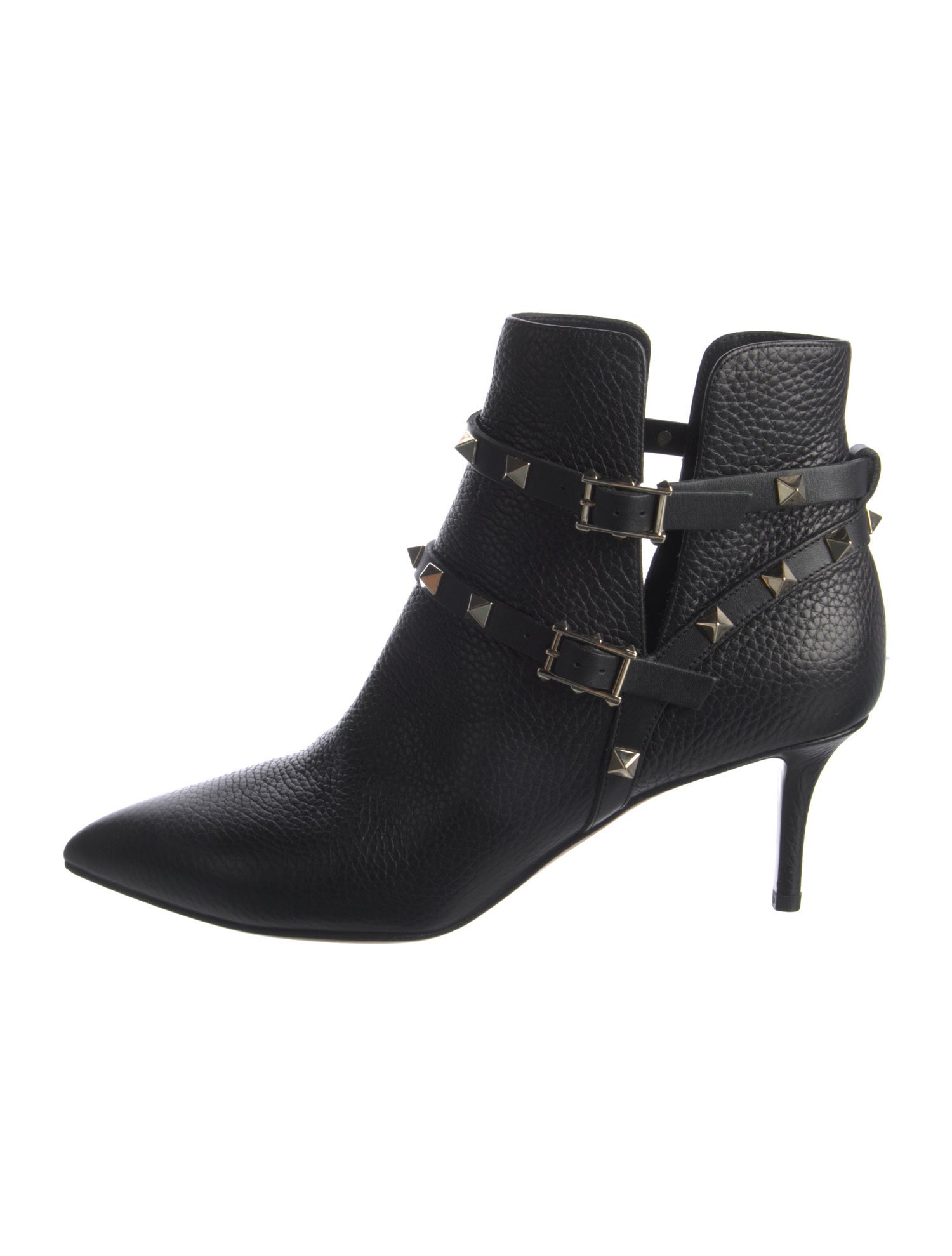 Valentino Rockstud Accents Leather Boots