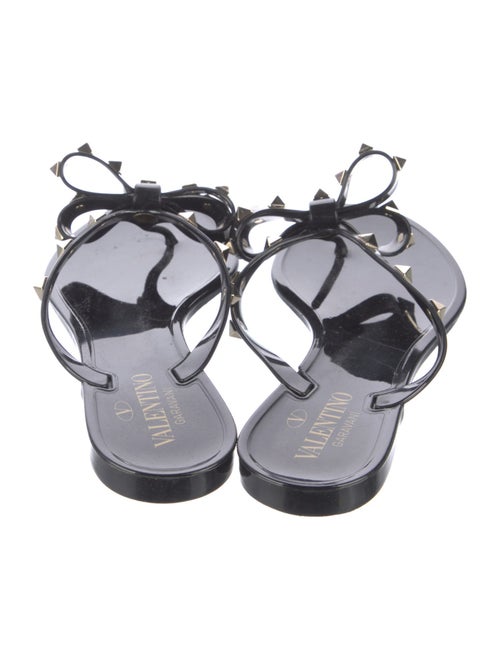 Valentino Rockstud Accents Rubber Slides