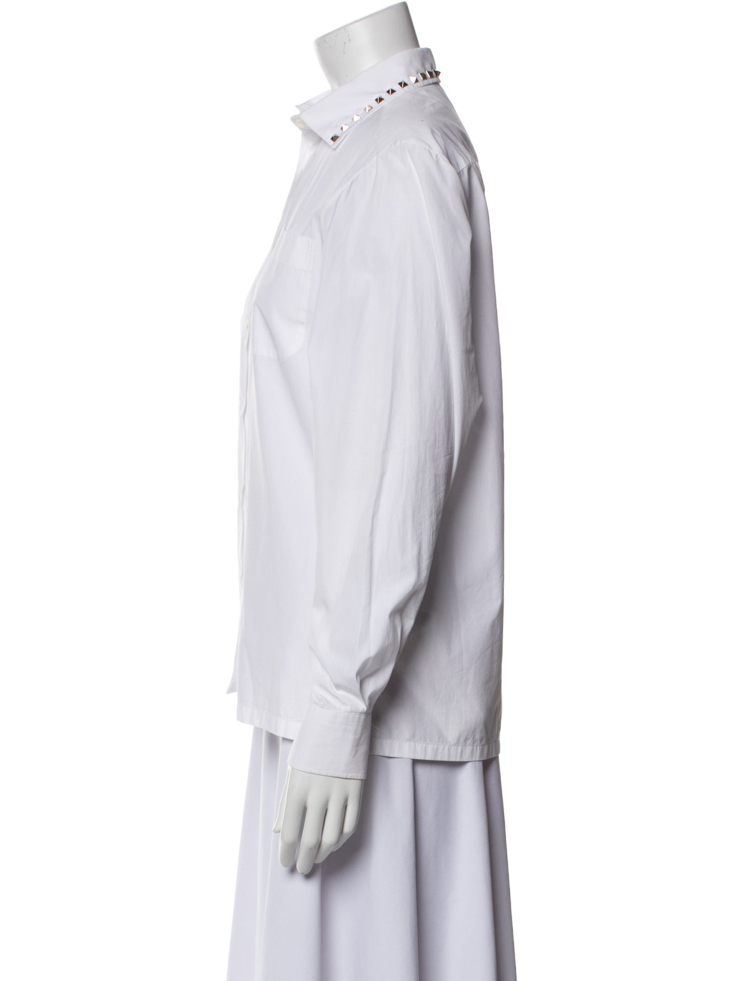 Valentino Long Sleeve Button-Up Top