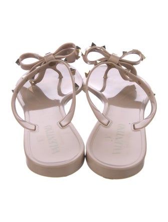 Valentino Rockstud Accents Rubber Slides