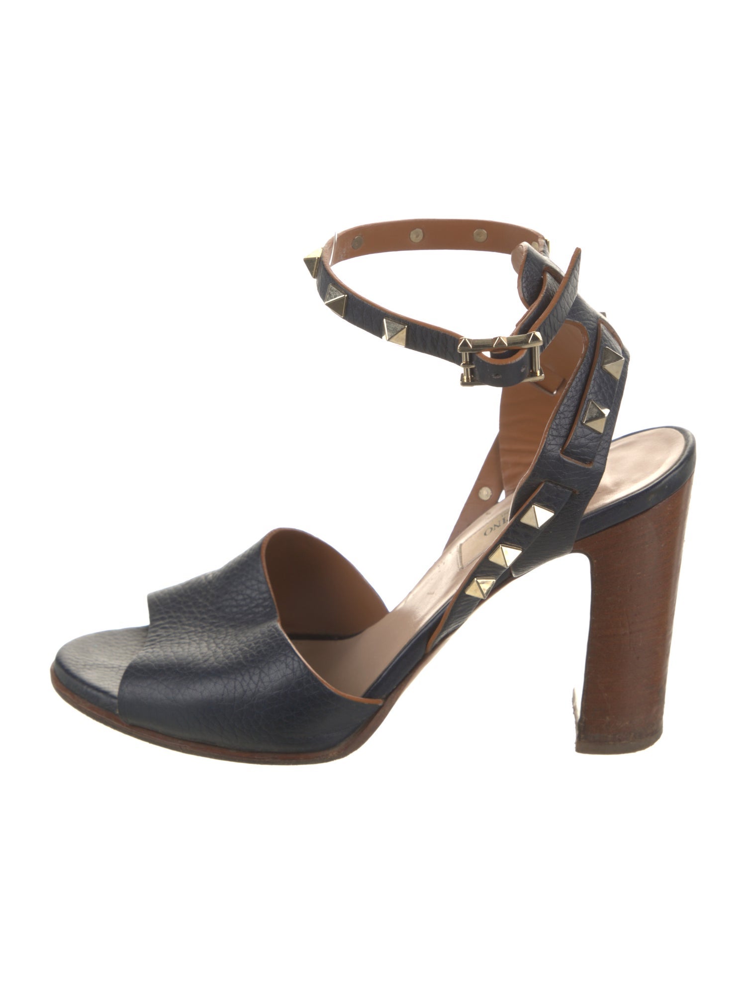 Valentino Rockstud Accents Leather Sandals