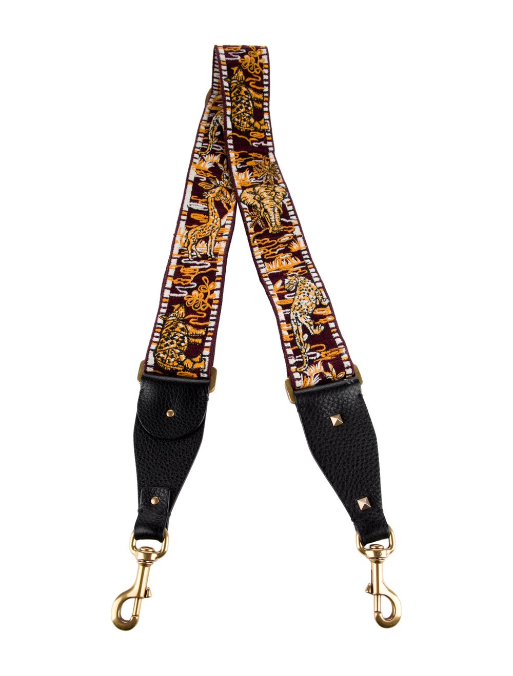 Burgundy and multicolored canvas embroidered Vale… - image 2