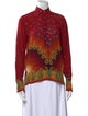 Valentino Silk Printed Button-Up Top