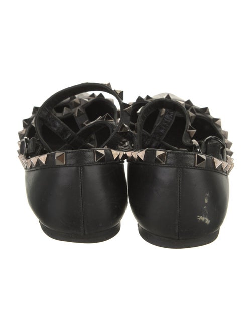Valentino Rockstud Accents Leather Ballet Flats