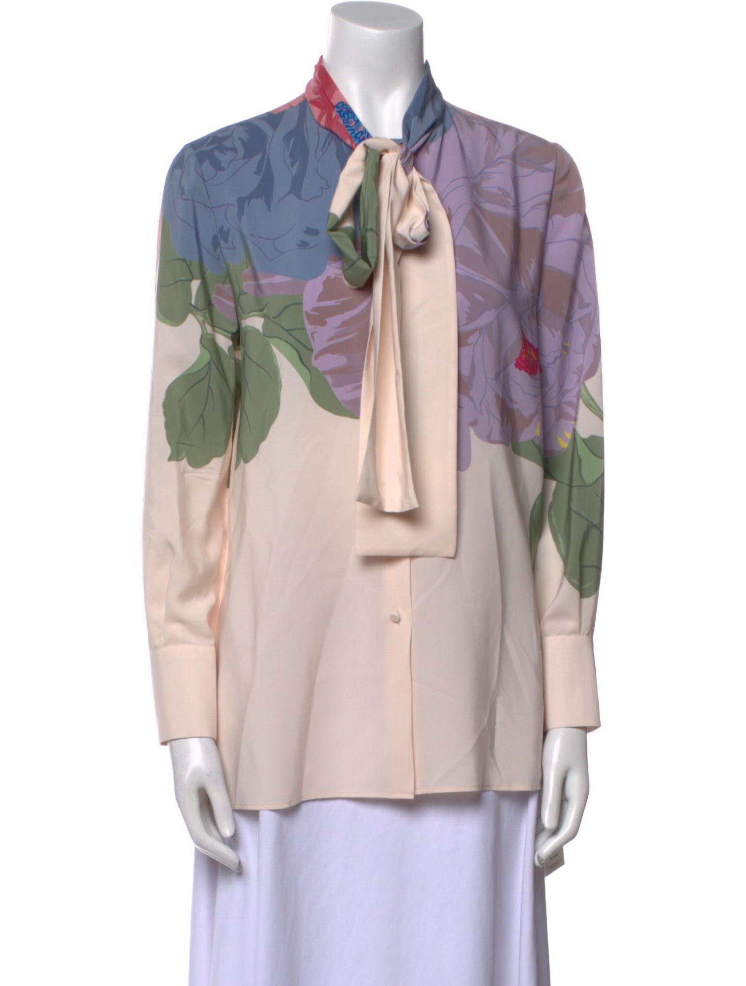 Valentino Silk Floral Print Blouse