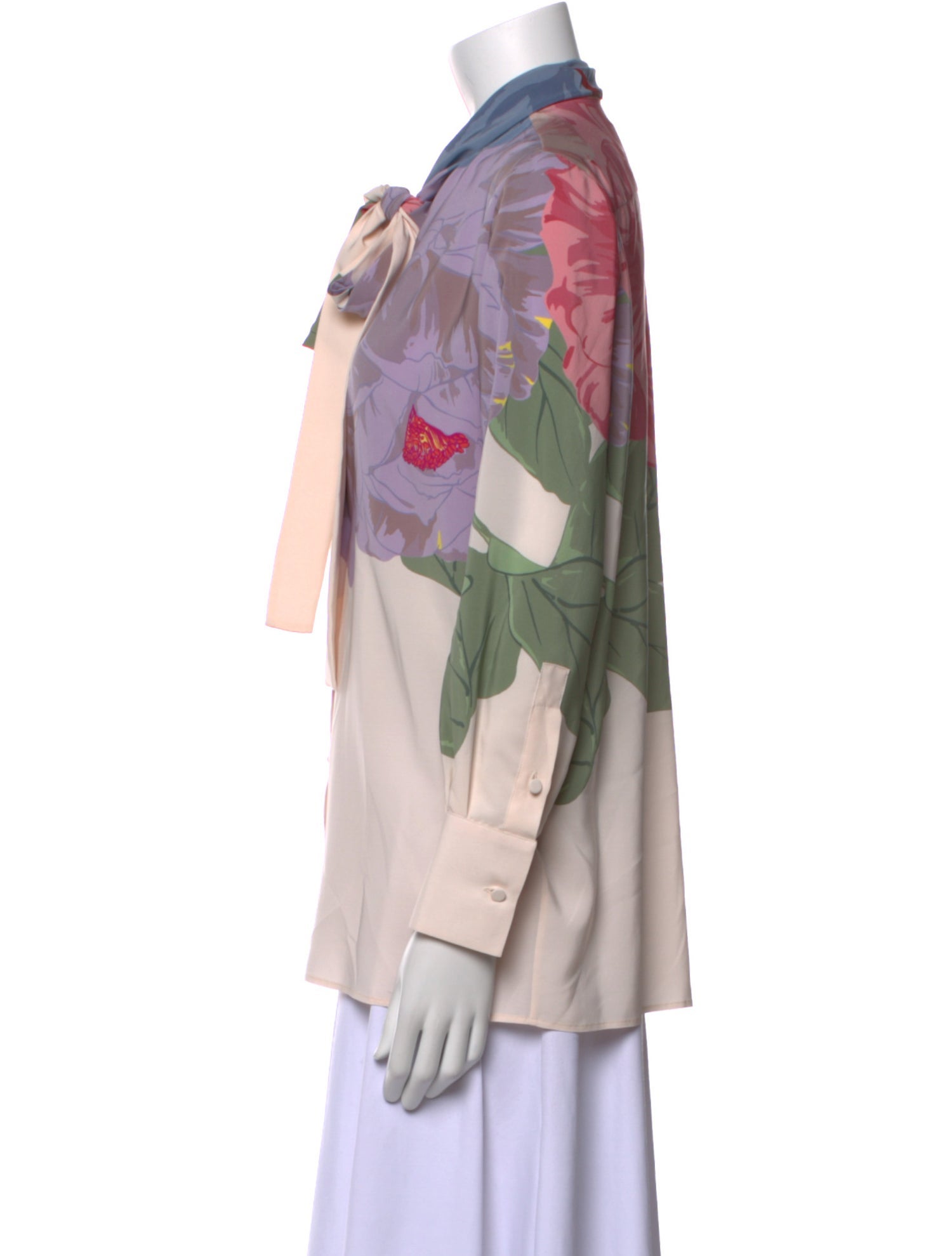 Valentino Silk Floral Print Blouse