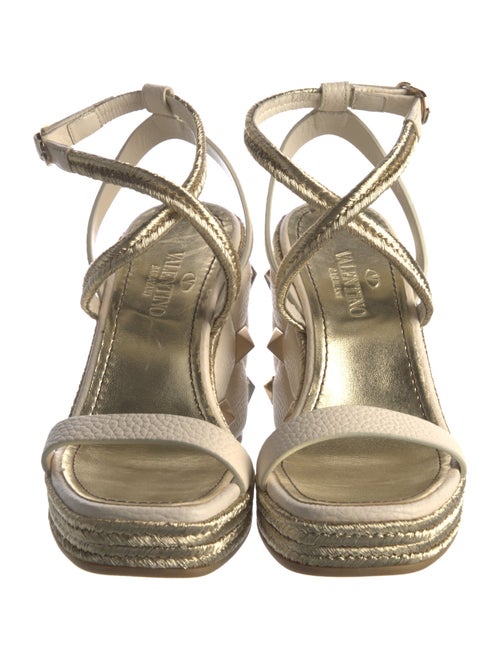 Valentino Rockstud Accents Leather Slingback Pumps