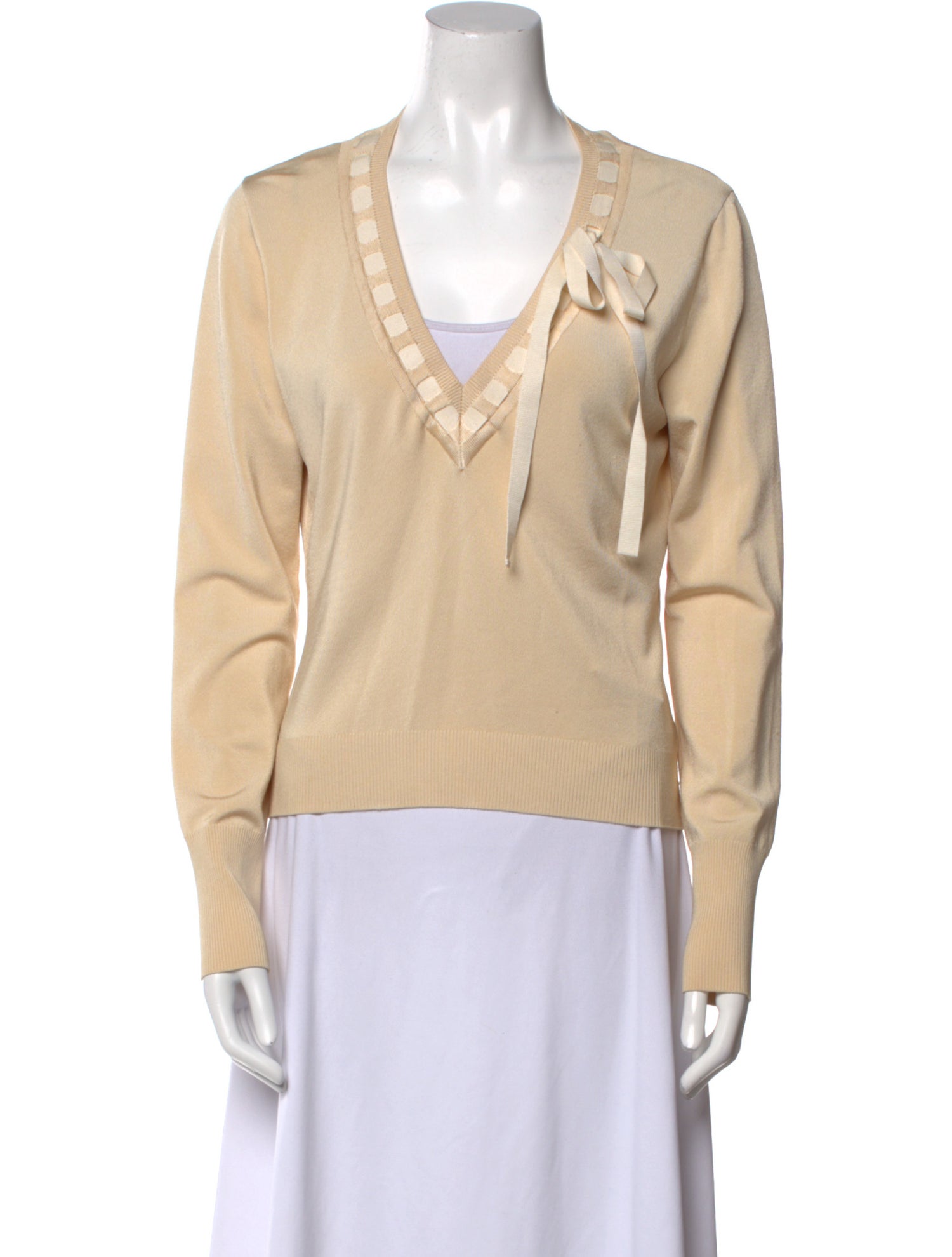 Valentino V-Neck Long Sleeve Sweatshirt