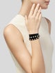 Valentino Leather Rockstud Double Wrap Bracelet