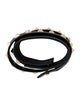 Valentino Leather Rockstud Double Wrap Bracelet