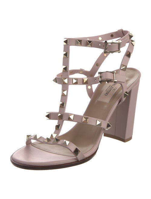Valentino Rockstud Accents Leather Gladiator Sandals