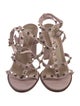 Valentino Rockstud Accents Leather Gladiator Sandals