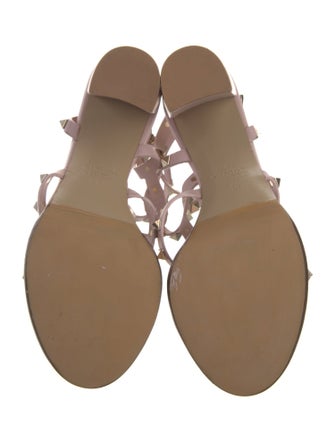 Valentino Rockstud Accents Leather Gladiator Sandals