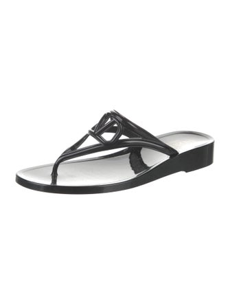 Valentino Rubber Cutout Accent Slides