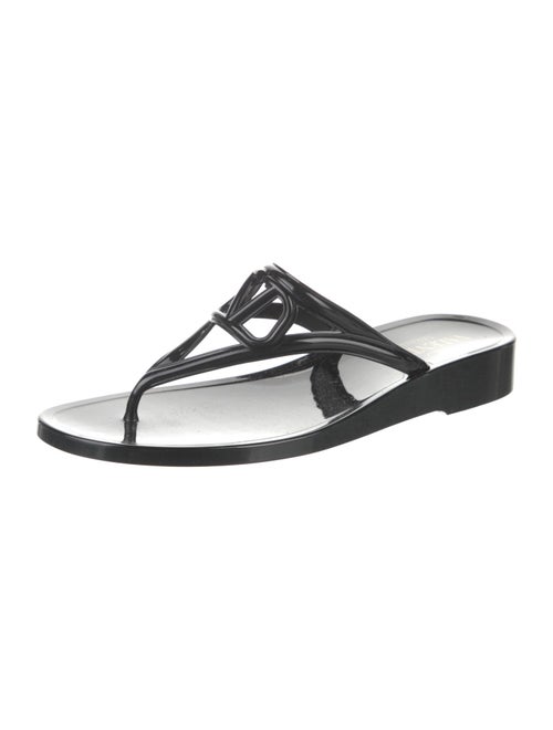 Valentino Rubber Cutout Accent Slides