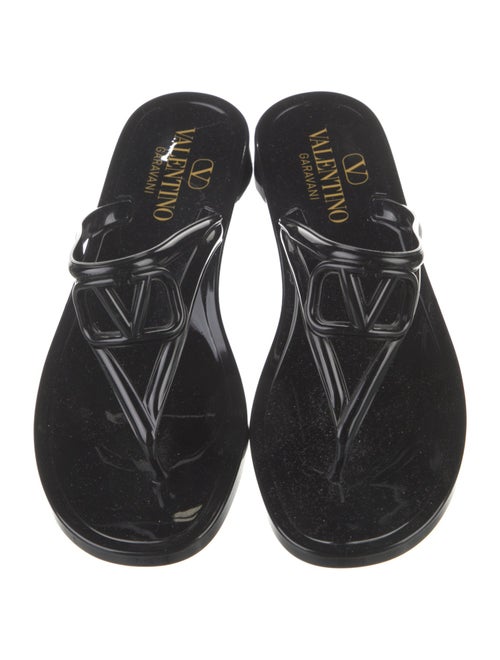 Valentino Rubber Cutout Accent Slides