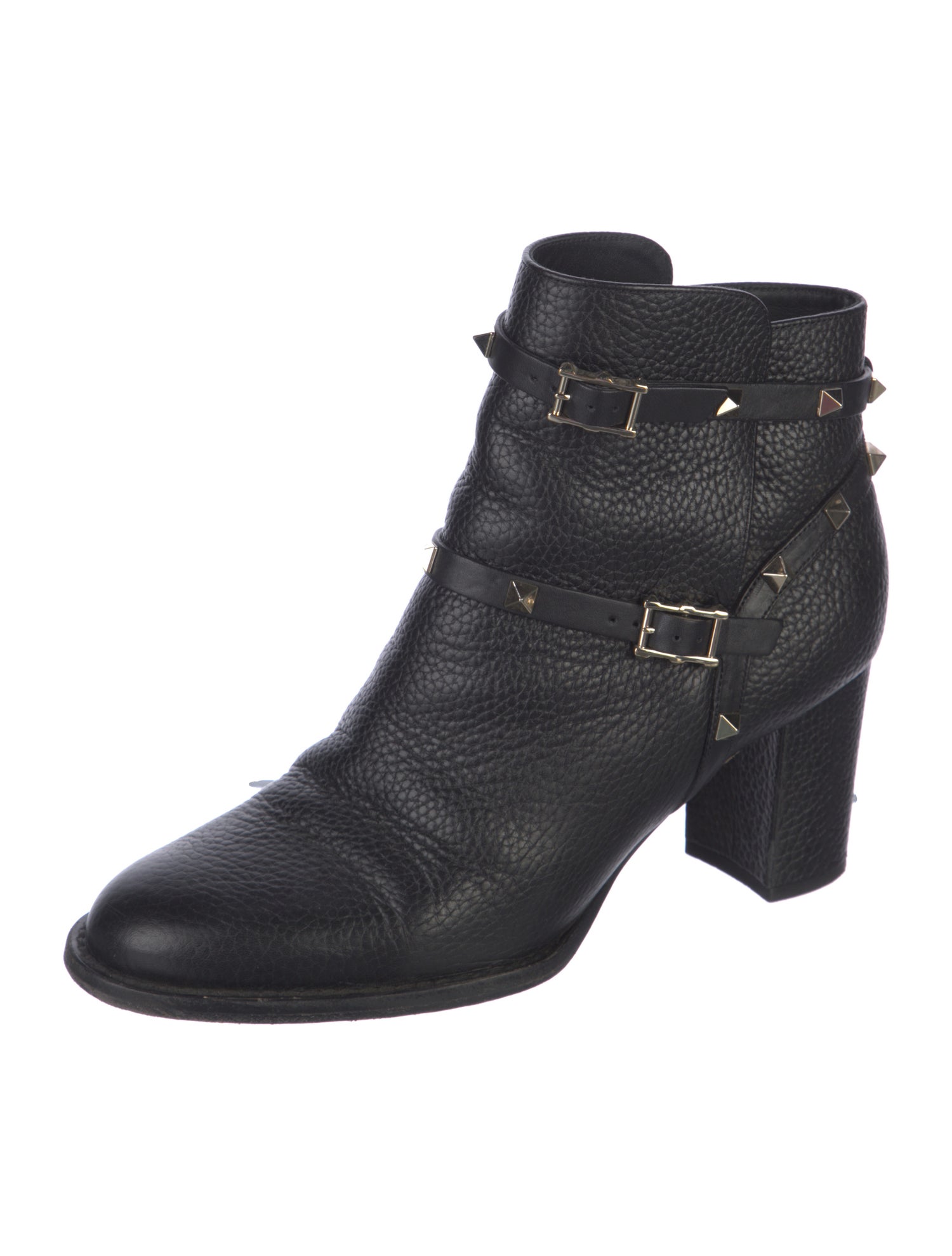 Valentino Rockstud Accents Calfskin Boots