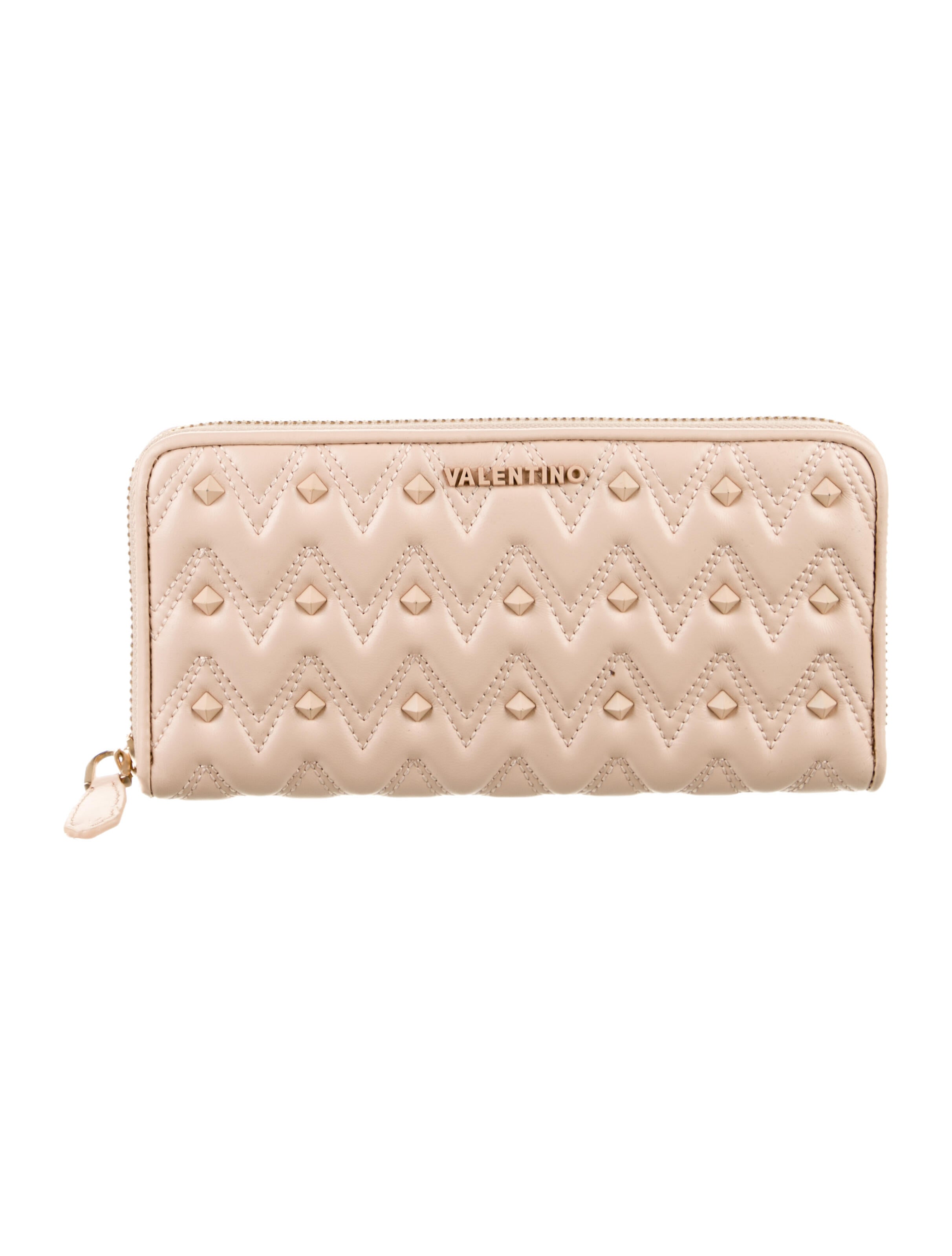 Valentino Leather Patterned Continental Wallet