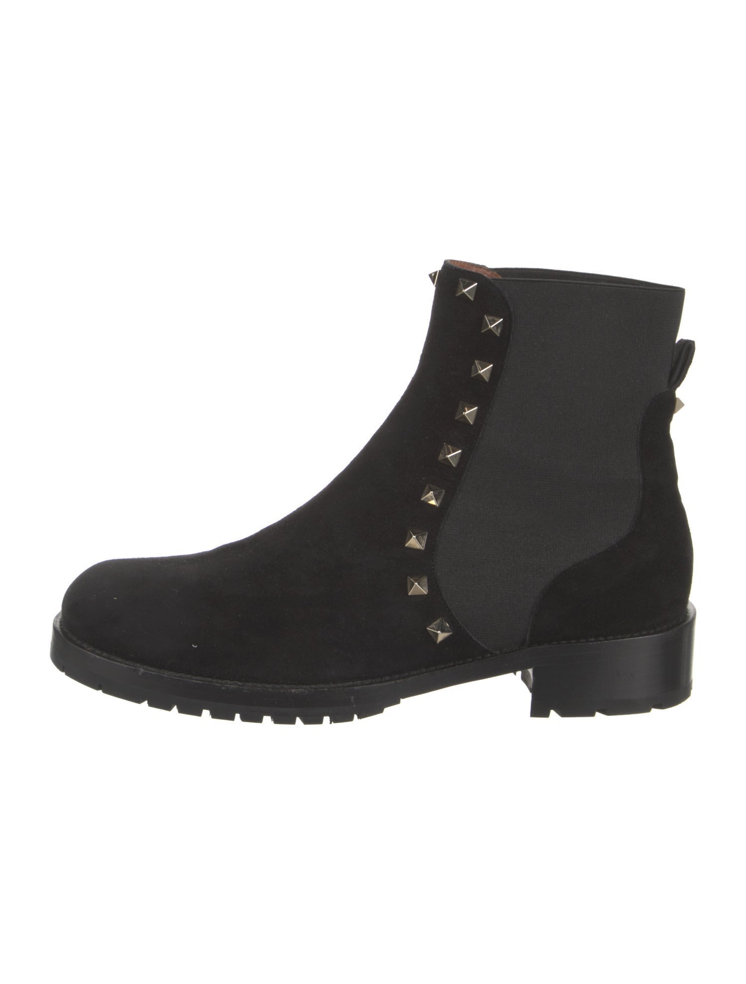 Valentino Rockstud Accents Suede Chelsea Boots