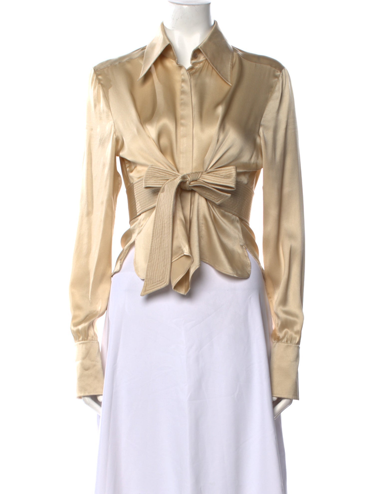 Valentino Long Sleeve Crop Top