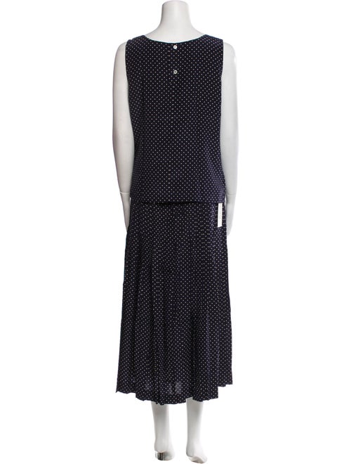 Valentino Silk Polka Dot Print Skirt Set