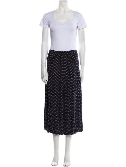 Valentino Silk Polka Dot Print Skirt Set