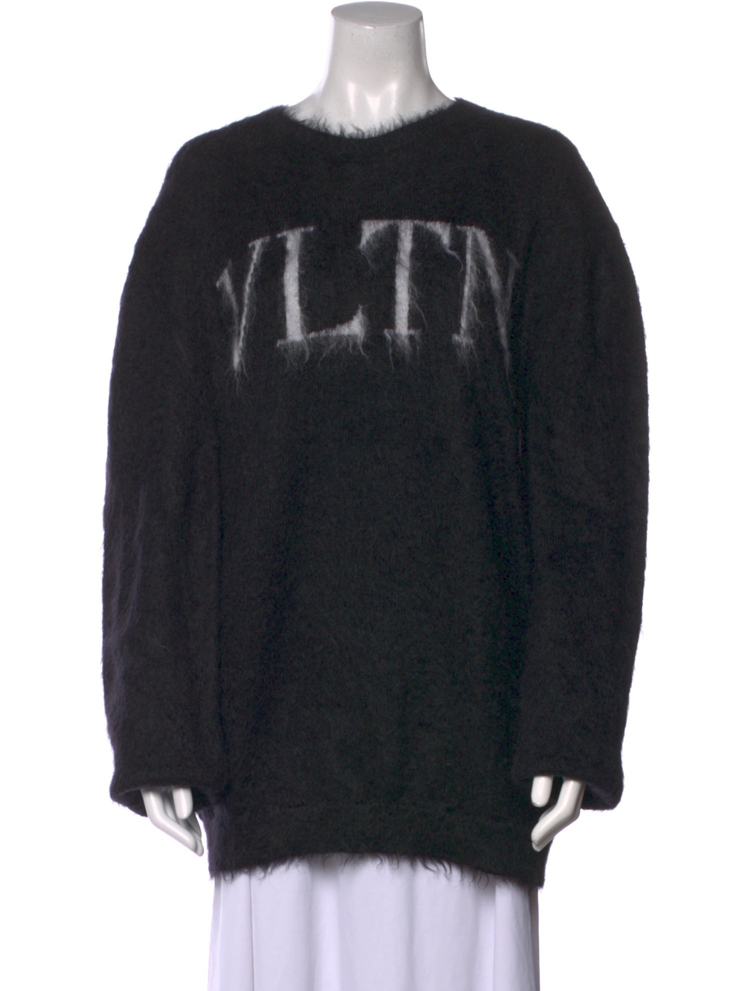 Valentino Mohair Graphic Print Sweater